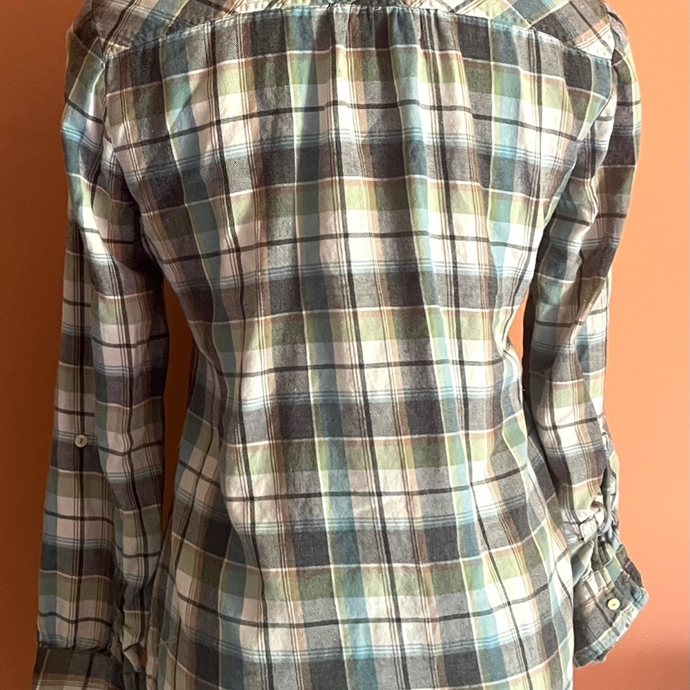 Johnny Was Workshop BOHO Embroidered Plaid Top - Picture 11 of 16